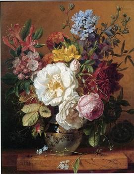 Floral, beautiful classical still life of flowers.138, unknow artist